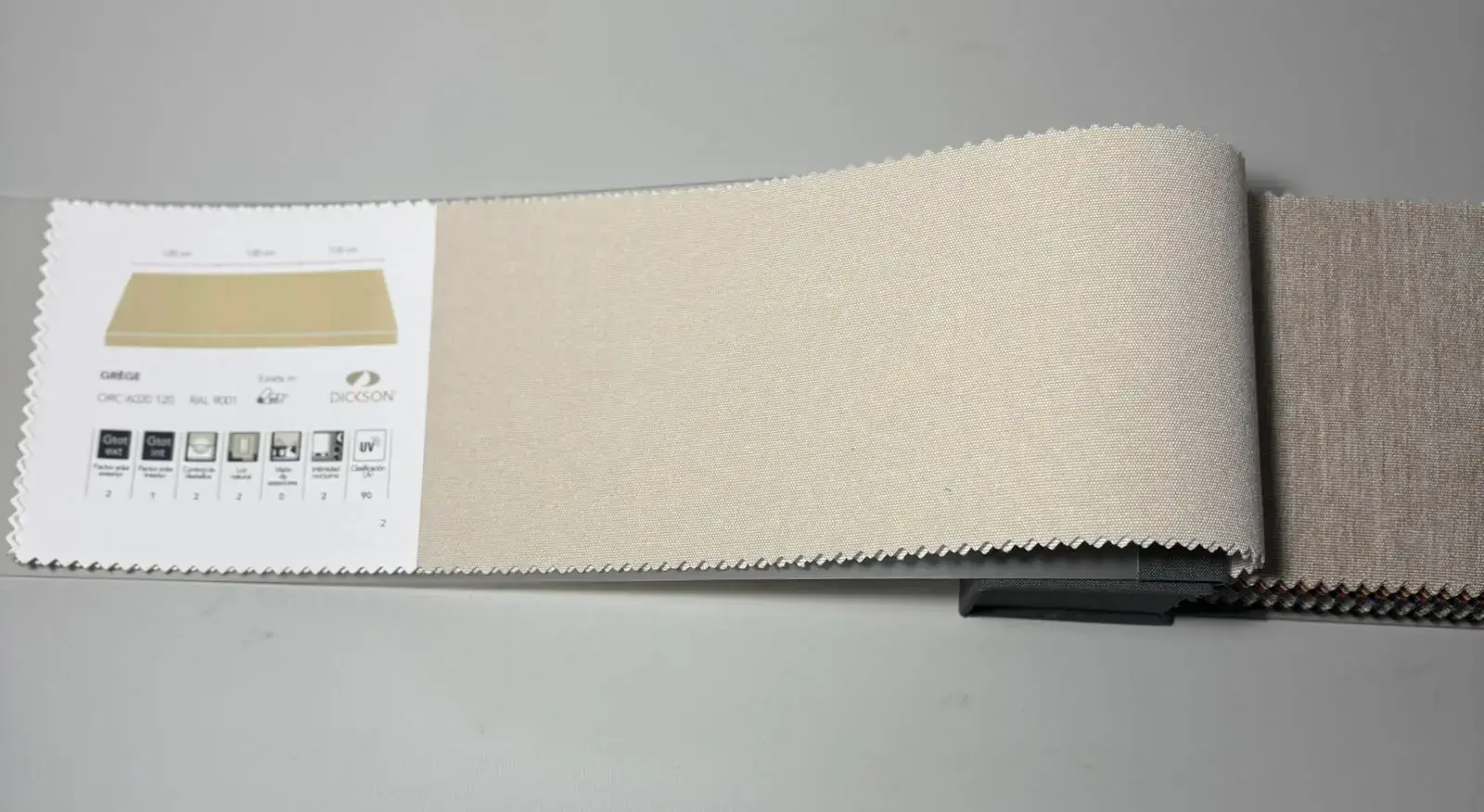 muestra de lona lisa